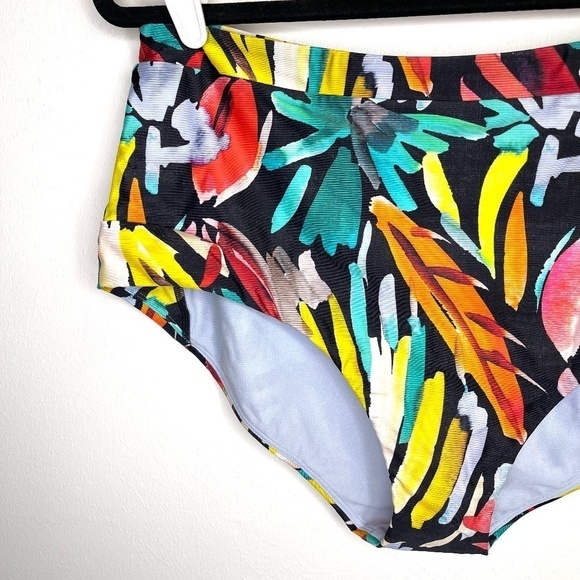 Prana Multicolor Millan High Waist Bikini Bottoms Size XL La Flora Print NWT - Picture 6 of 13